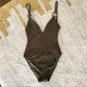 Topshop Plunge One-piece Swimsuit